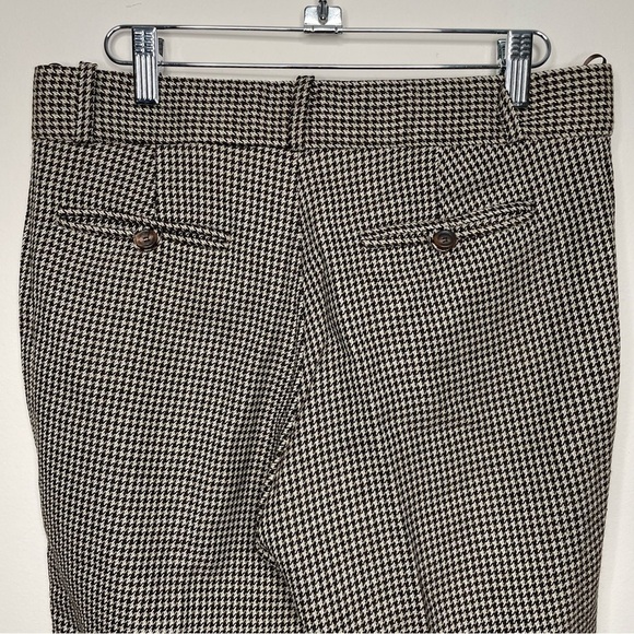 Pink Tartan Vintage Houndstooth Cropped  Wool TrousersBrown & Cream Size 6 - Picture 7 of 8
